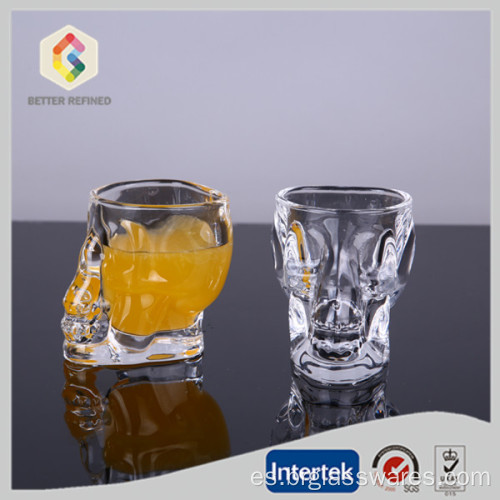 Vaso de chupito de cabeza de calavera de cristal de 50 ml